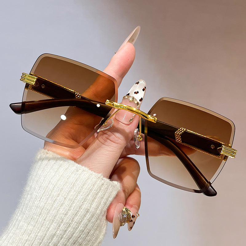 Damen stilvolle oversized quadratische Sonnenbrille Karnz