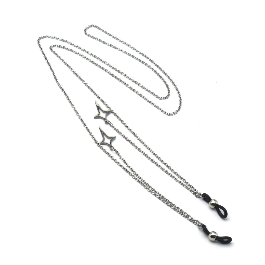 Stylische Edelstahl Brillen Kette Karnz