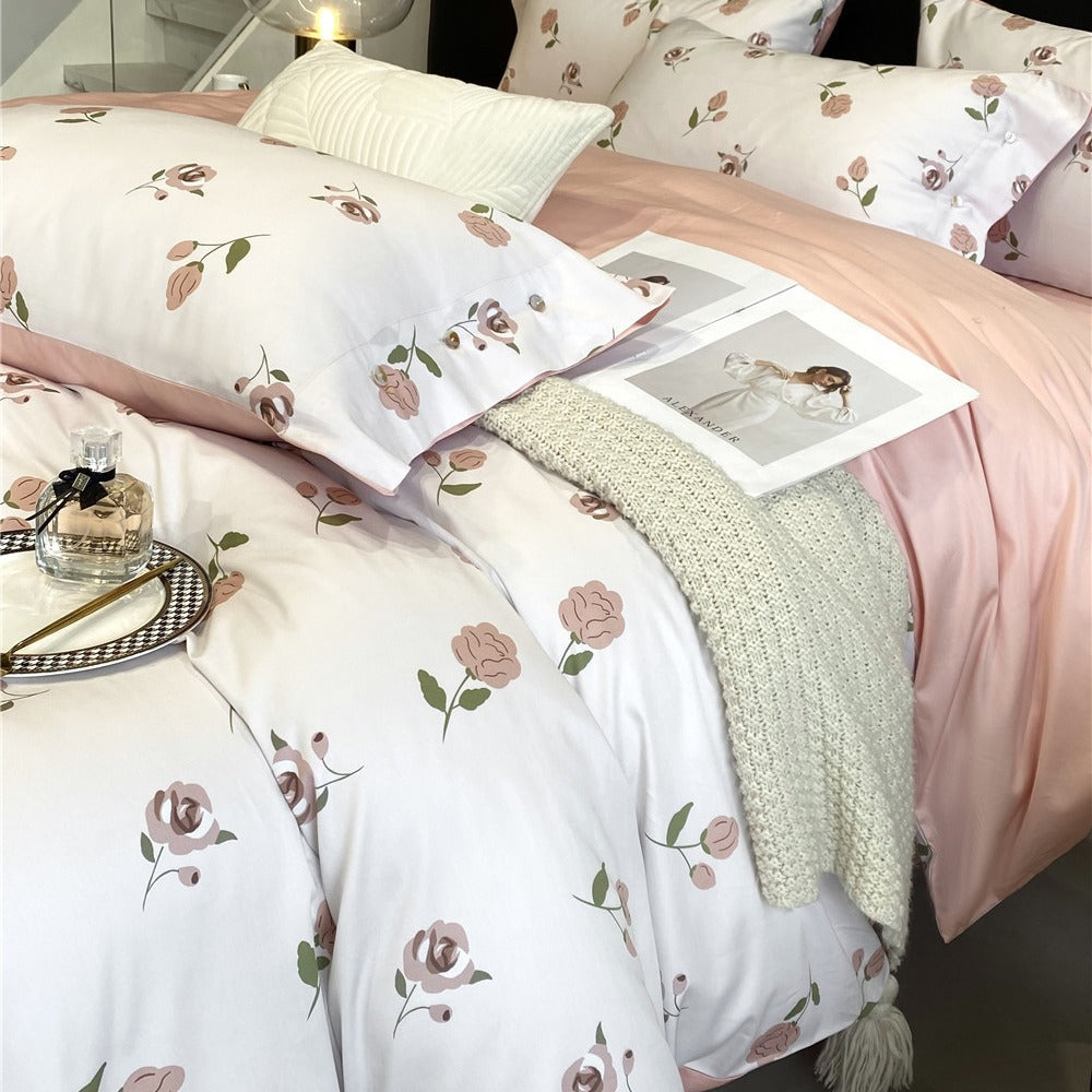 Luxuriös Wenden Paisley Baumwollsatin Bettbezug Set