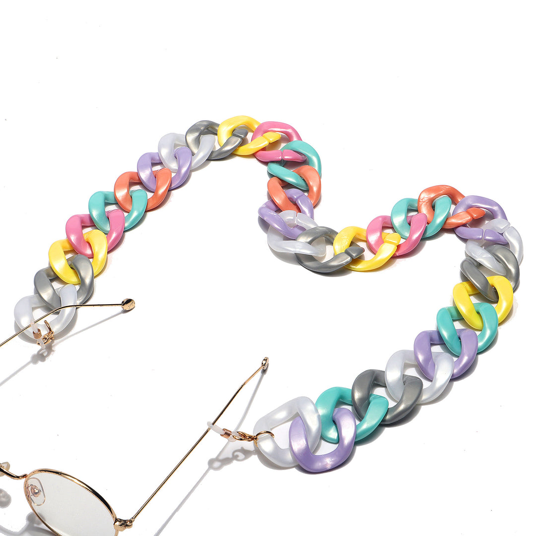 Bunte Chunky Brillen Kette Karnz