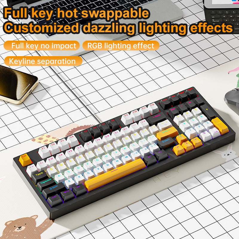 RGB Mechanical Gaming Tastatur mit Hot-Swap-Schaltern Karnz