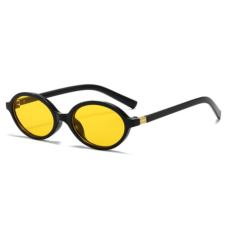 Vintage Oval Frame Sonnenbrillen