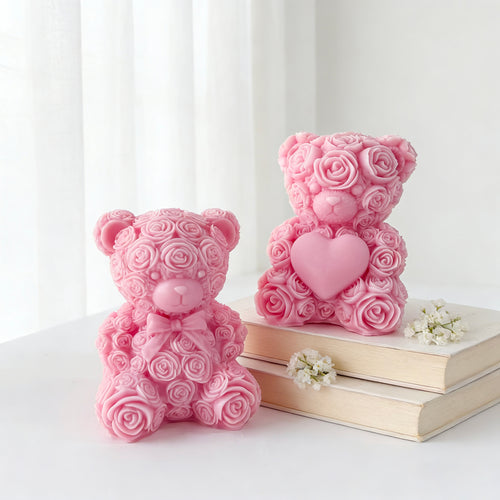 Teddybärförmige Dekorationskerze