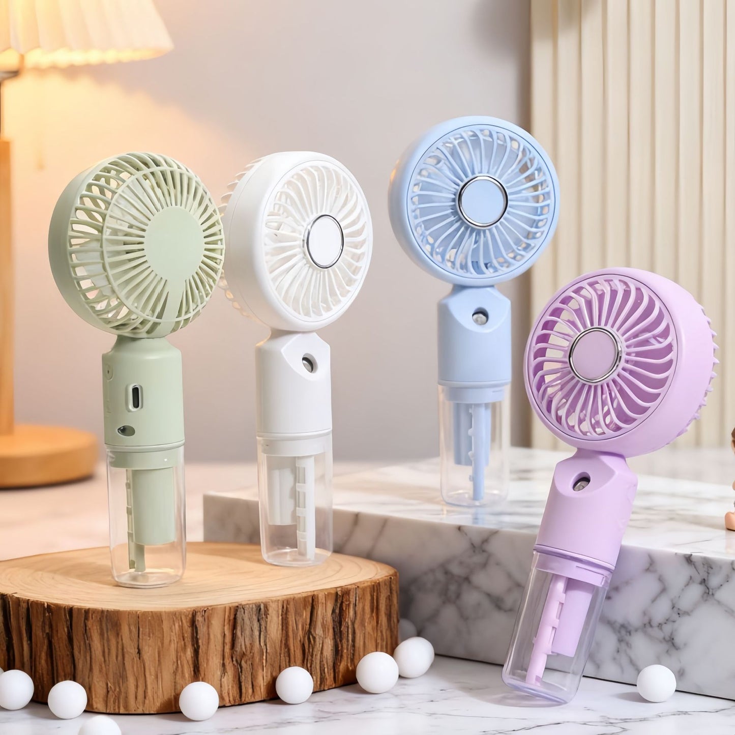 Damen tragbarer Handventilator mit Sprühfunktion Karnz