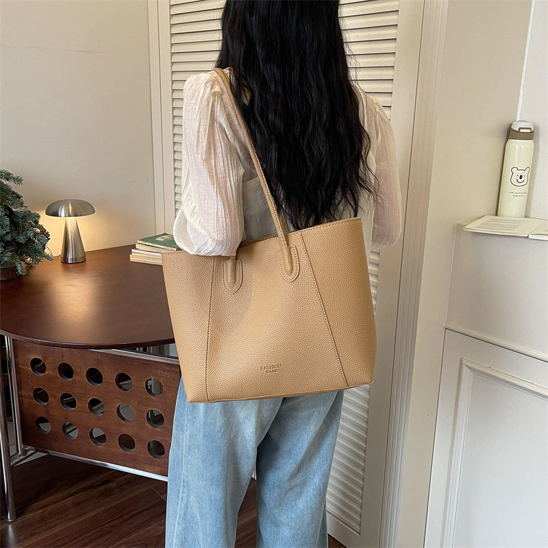 Moderner Minimalistischer Leder Tote