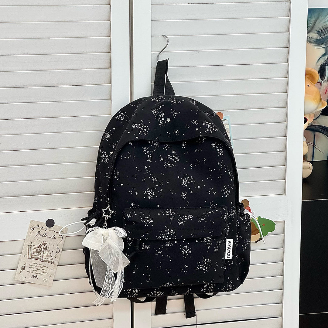 Verspielter Blütenprint Rucksack Karnz