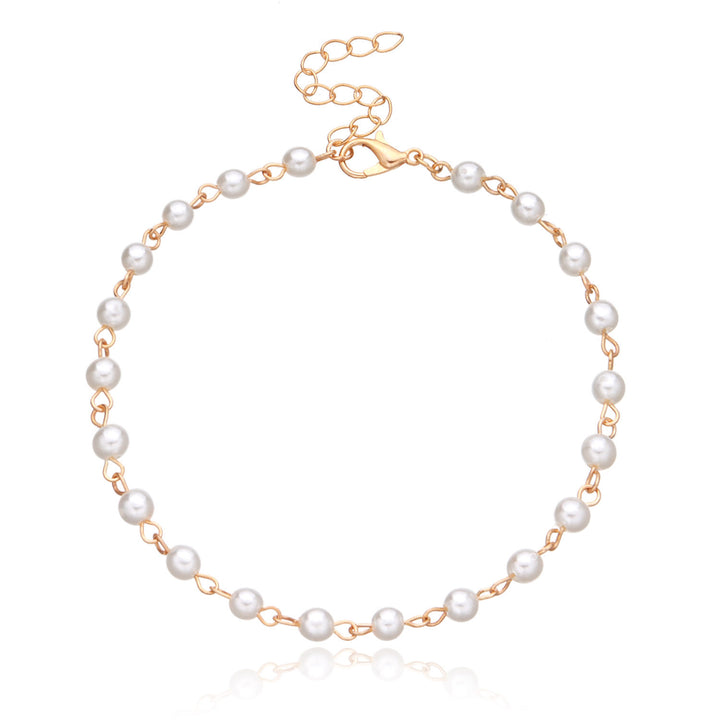 Elegante Perlenkette Fußkette Karnz