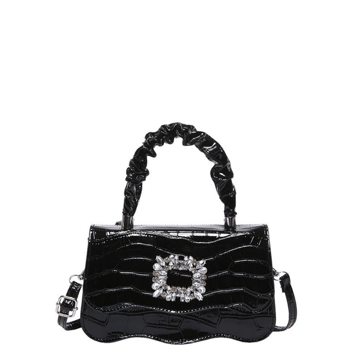 Glamouröse Krokodiltextur Abendhandtasche Karnz