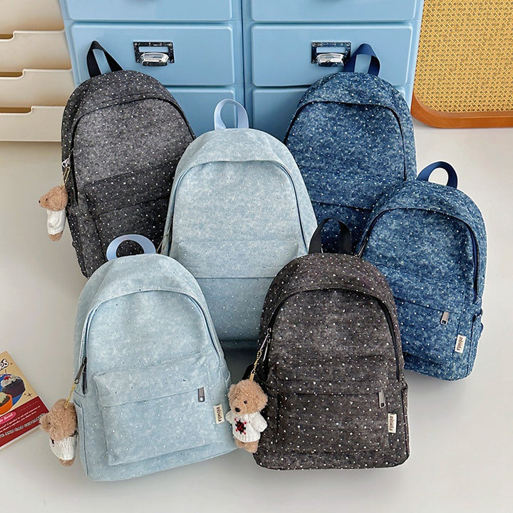 Lässiger leichter Rucksack mit gepunktetem Design Karnz