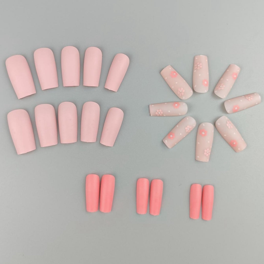 Elegante florale Acrylnagelverlängerungen Karnz 1789915616