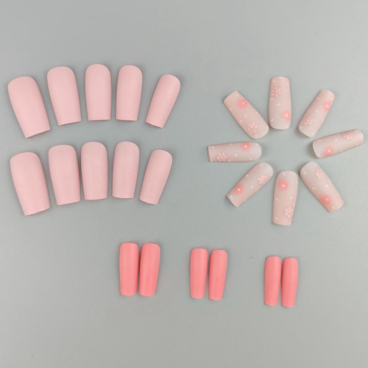 Elegante florale Acrylnagelverlängerungen Karnz 1789915616