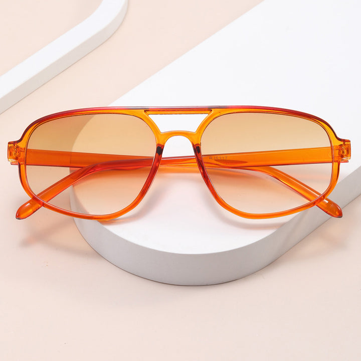 Damen modische Oversized-Sonnenbrille mit trendy Rahmen Karnz