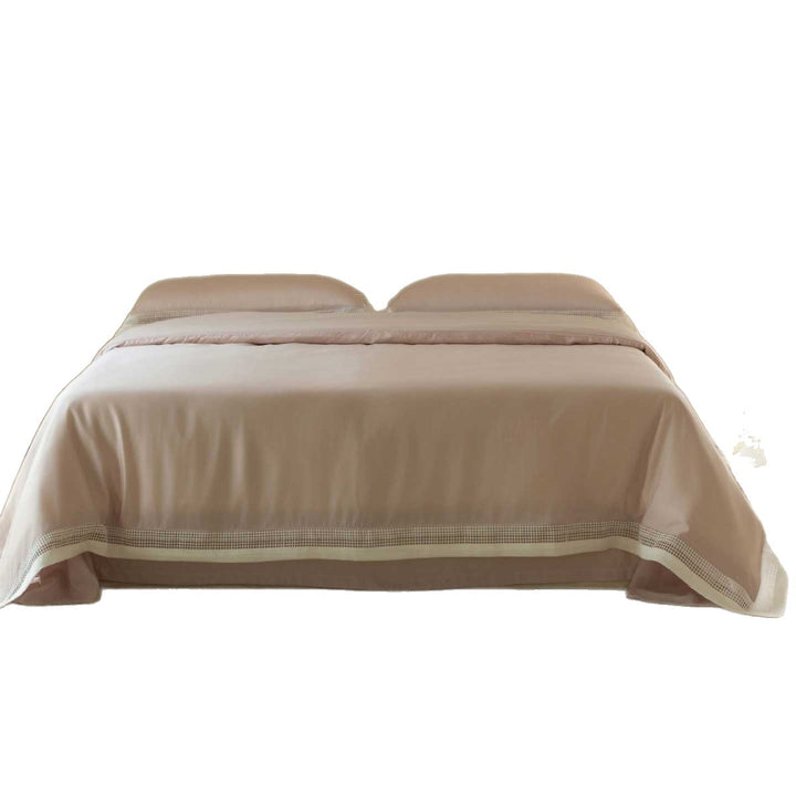 Luxuriöses Baumwollsatin Bettbezug-Set mit Hemstitich-Bordüre