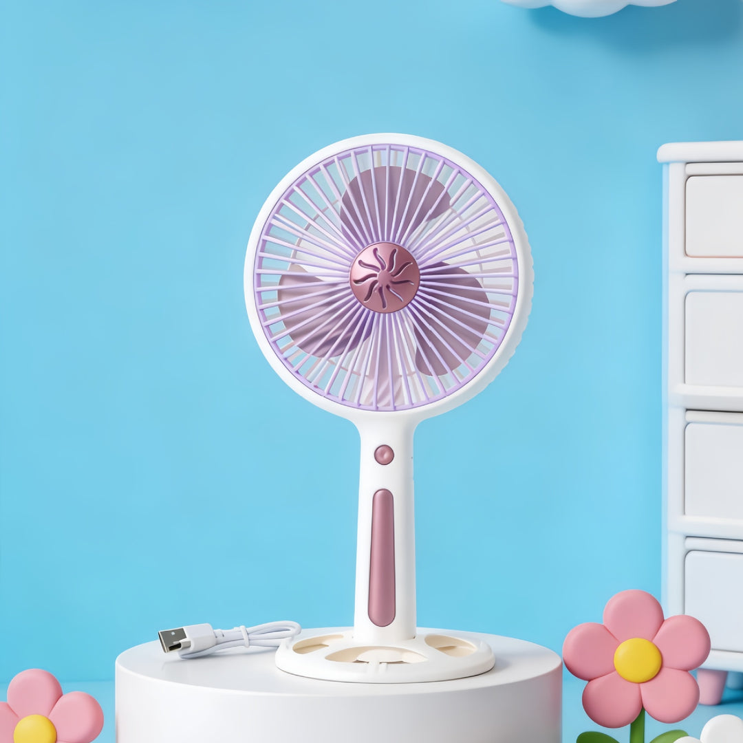Damen Tragbarer Tischventilator mit kraftvollem Akku und USB-Ladefunktion Karnz