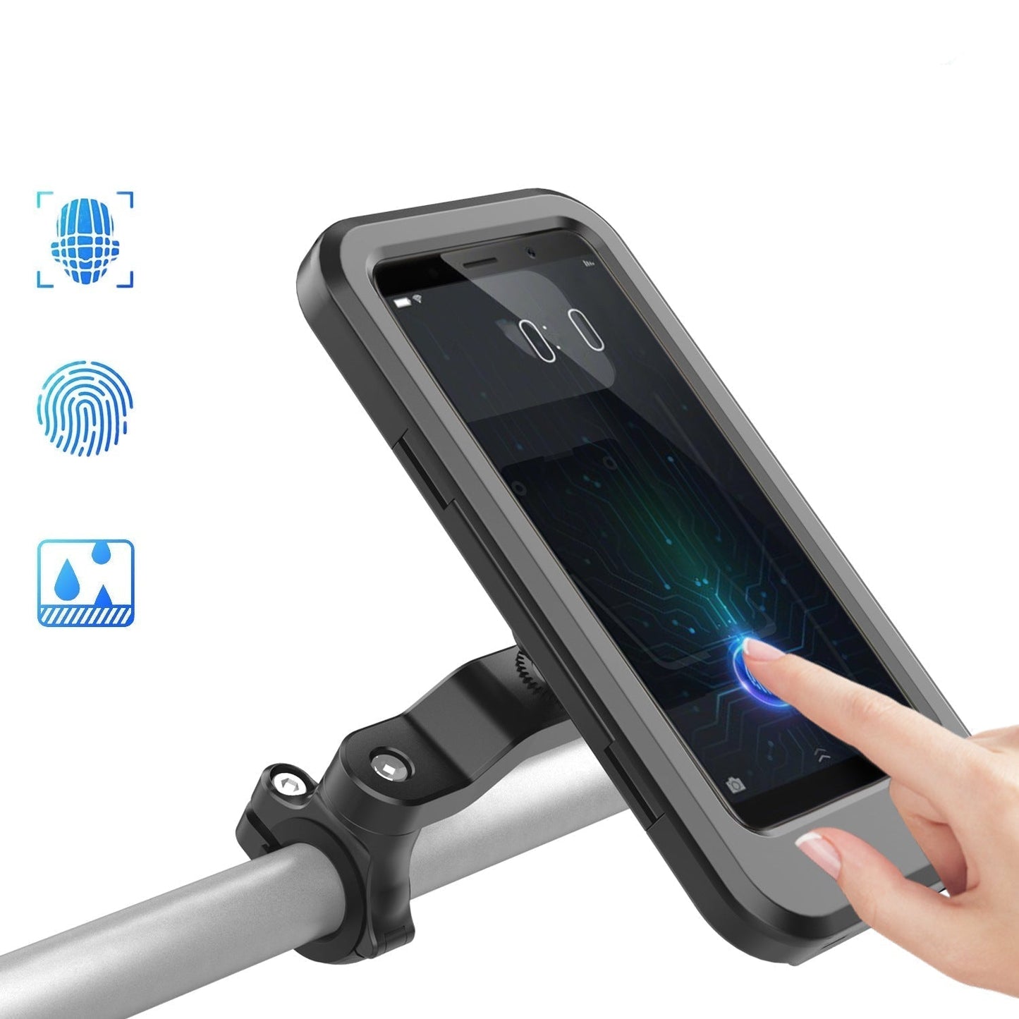 RideCharge Pro – Wasserdichter Handyhalter mit USB und 15W kabellosem Laden für Fahrrad und E-Bike | Karnz