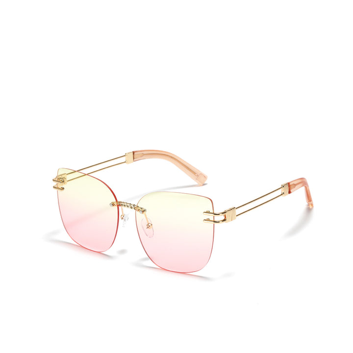 Damen Oversized Sonnenbrille mit stylischem Farbverlauf und einzigartigem Rahmen Karnz