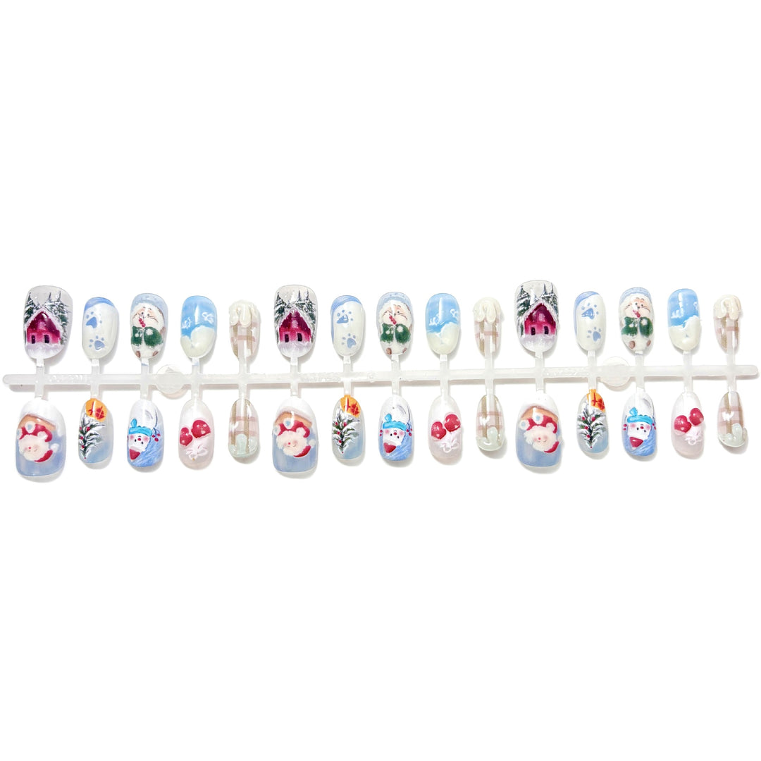 Saisonales Themen-Press-On-Nagelkunst-Set