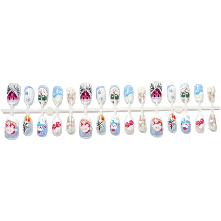 Saisonales Themen-Press-On-Nagelkunst-Set