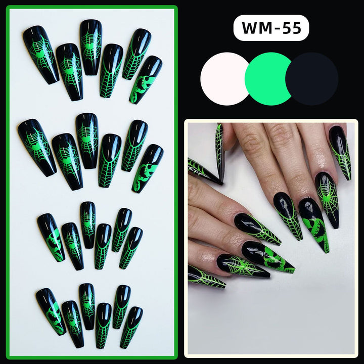 Halloween-Themen Stiletto Press-On Nail Art Karnz