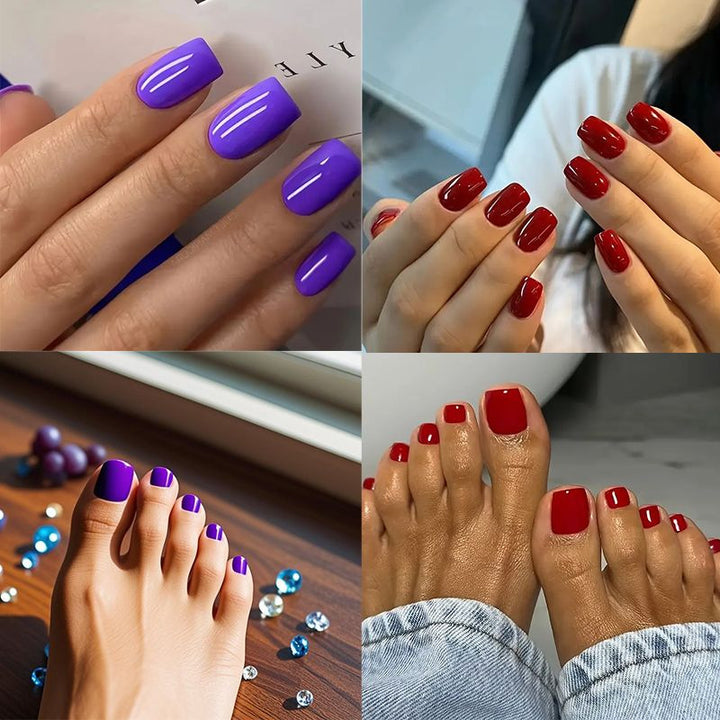 Glänzende Pediküre Nagelkunst Karnz
