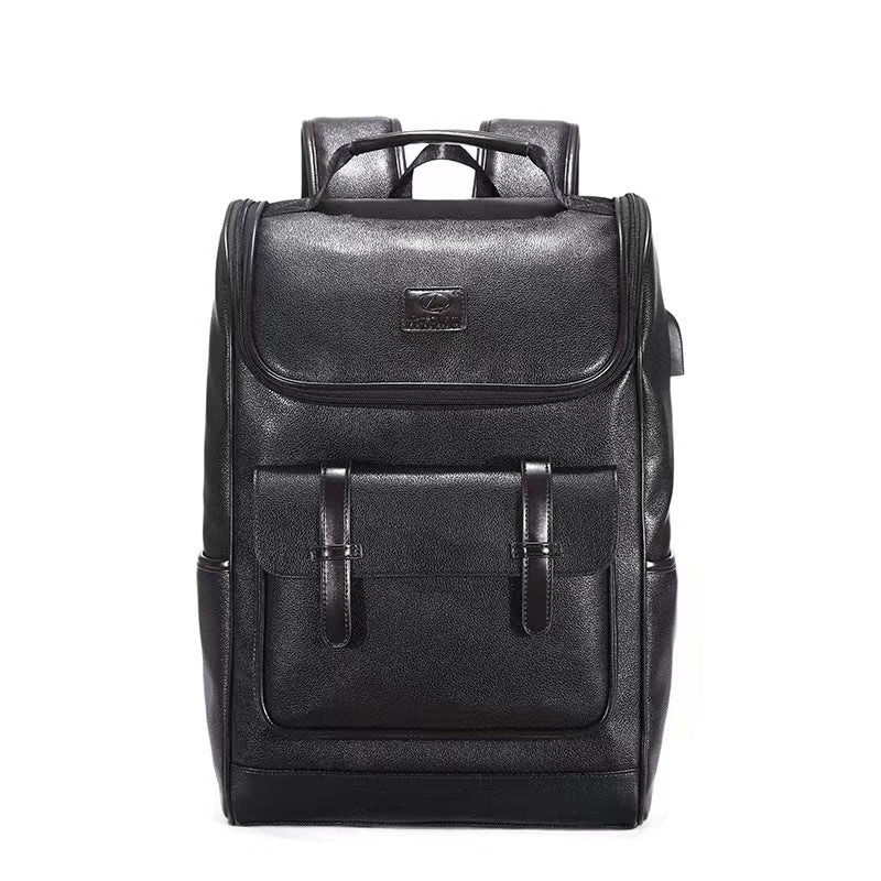 Premium strukturierten Leder Rucksack