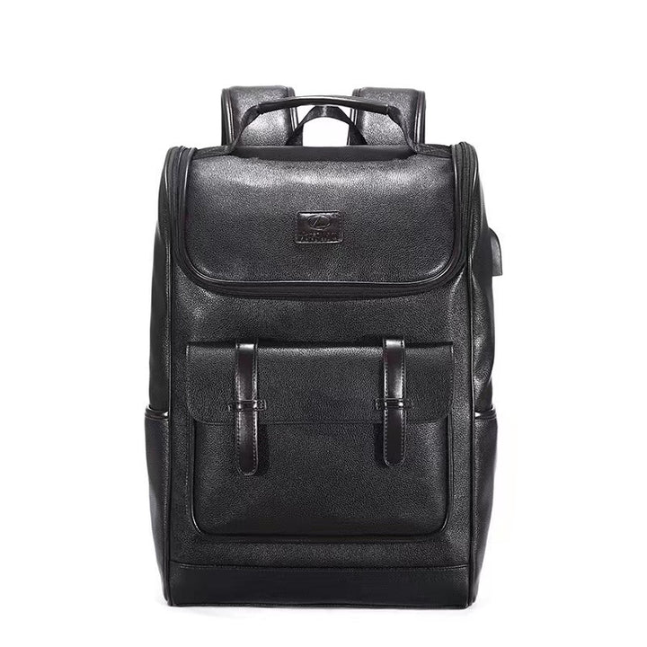 Premium strukturierten Leder Rucksack