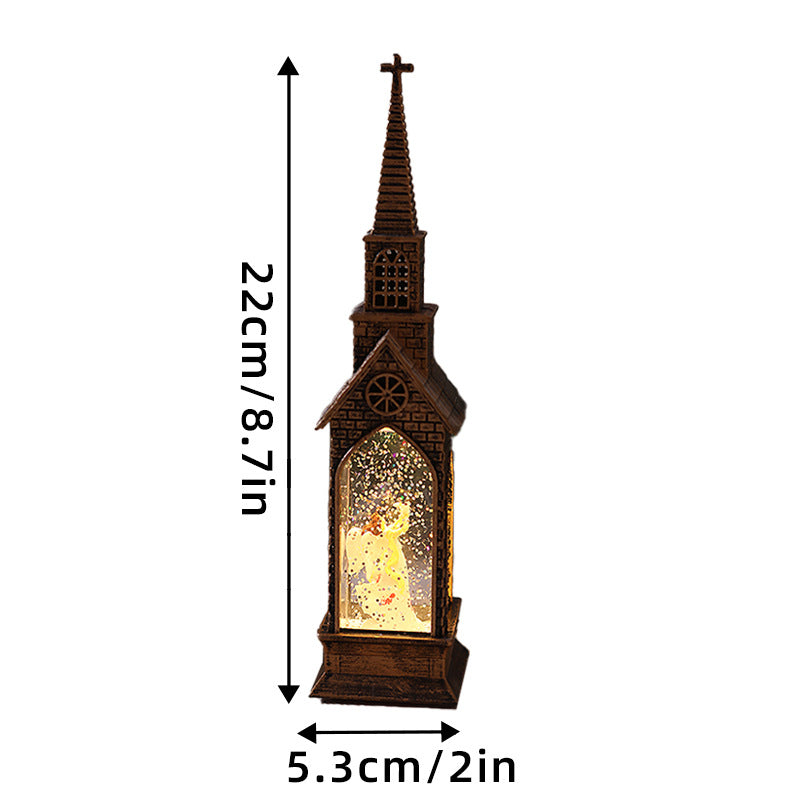 Beleuchtete Weihnachtskirche Dekoration Karnz