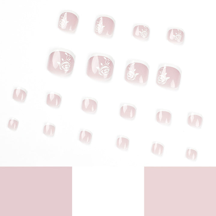 Blumendesign Press-On Fußnägel
