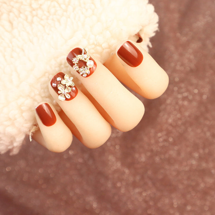 Dekorativer Strass Press-On Nagel Set
