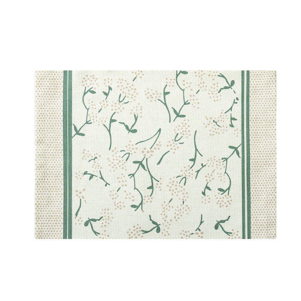 Floraler gewebter Badteppich mit Jacquard-Struktur, saugfähiger Baumwolloberfläche und rutschfester Unterseite Karnz