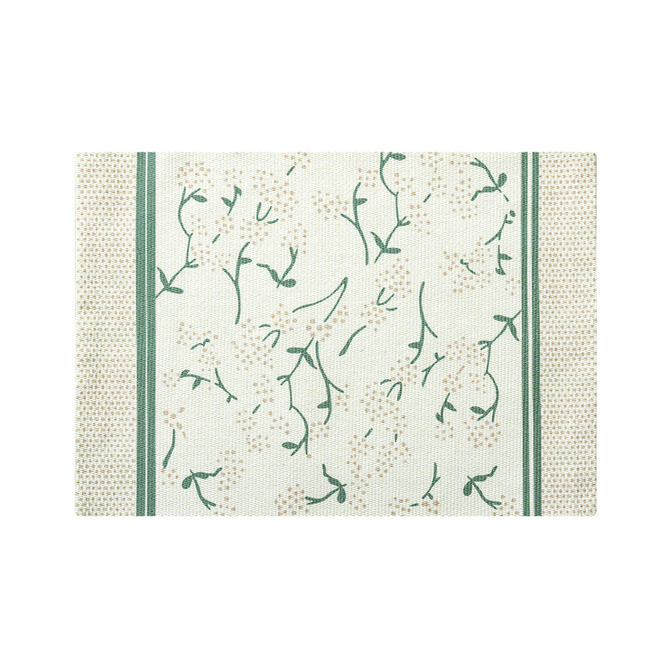 Floraler gewebter Badteppich mit Jacquard-Struktur, saugfähiger Baumwolloberfläche und rutschfester Unterseite Karnz