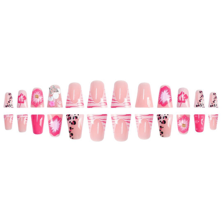 Künstlerische florale Nagelartverlängerungen Karnz