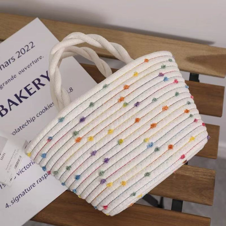 Damen Handtasche mit buntem Punktedezorn Karnz