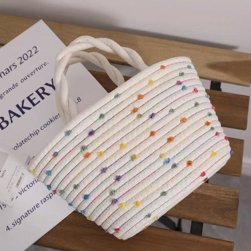Damen Handtasche mit buntem Punktedezorn Karnz