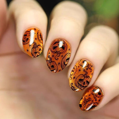 Halloween-Themen Press-On Nagelkunst
