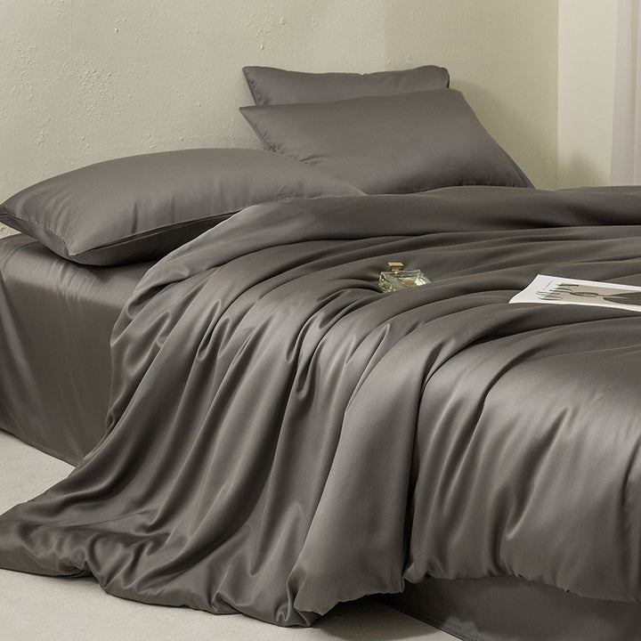 Premium Seidiges Glattes Bettüberwurf-Set