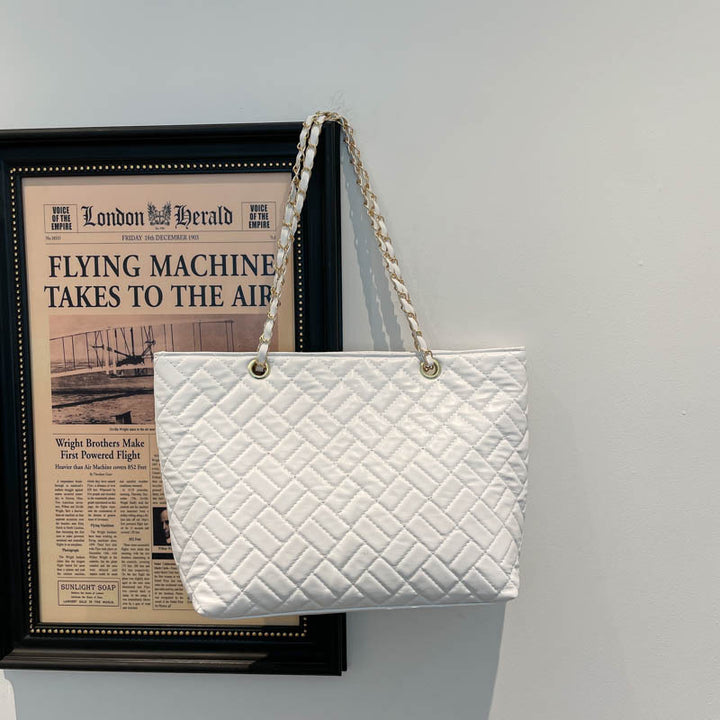 WoQuilted Tote Bag mit Kettengriffen Karnz