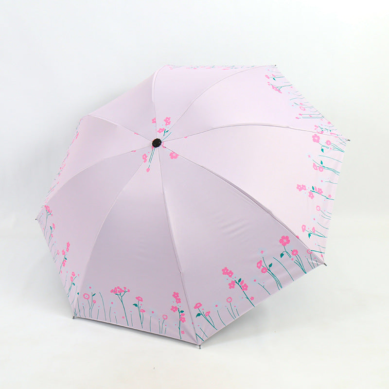 Damen Regenschirm mit floralen Akzenten Karnz