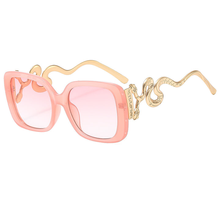 Damen extravagante Designer-Sonnenbrille mit luxuriösem Schlangenrahmen Karnz
