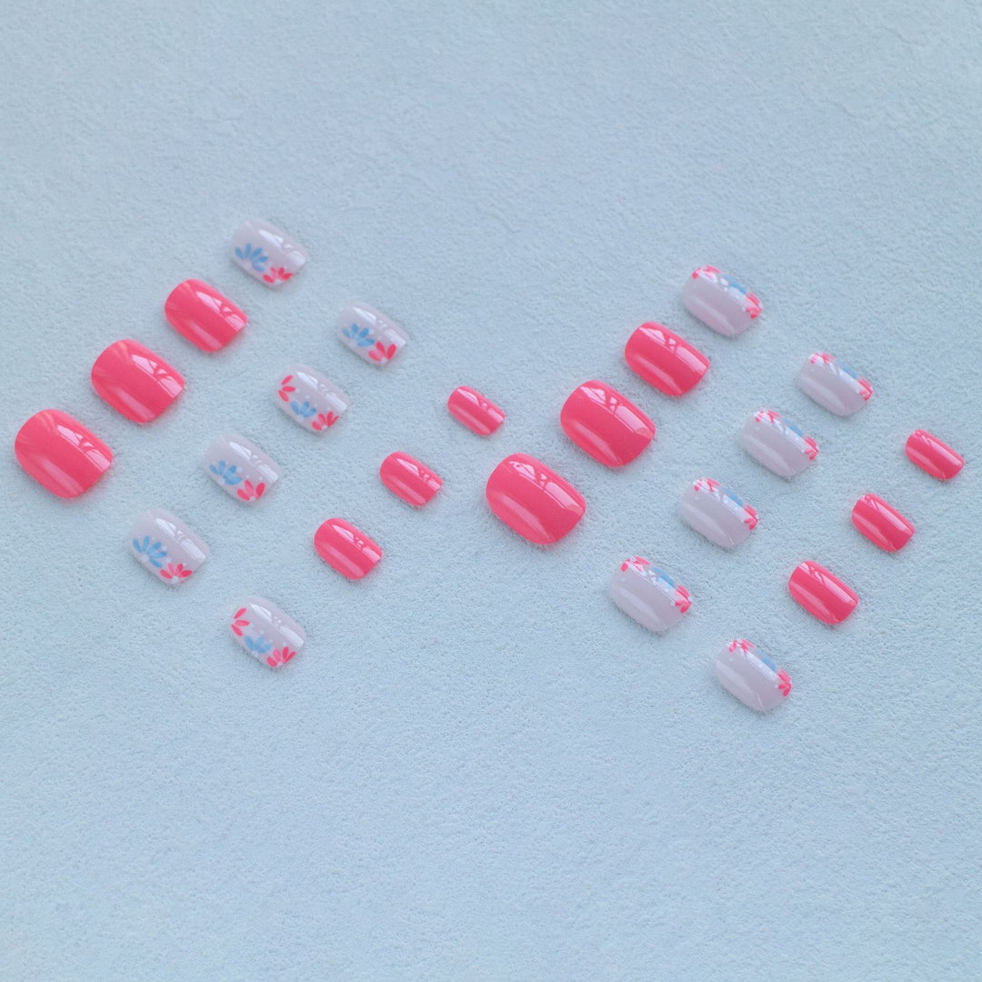 Dekoratives Blumen Nagelkunst Set