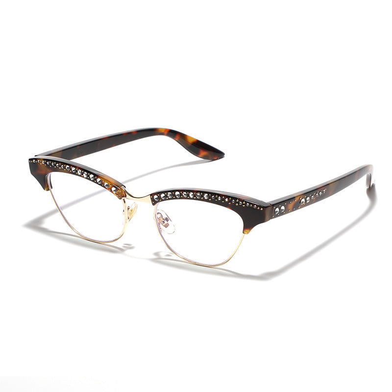 Damen Katzenaugen Brille mit eleganten Glitzerdetails Karnz