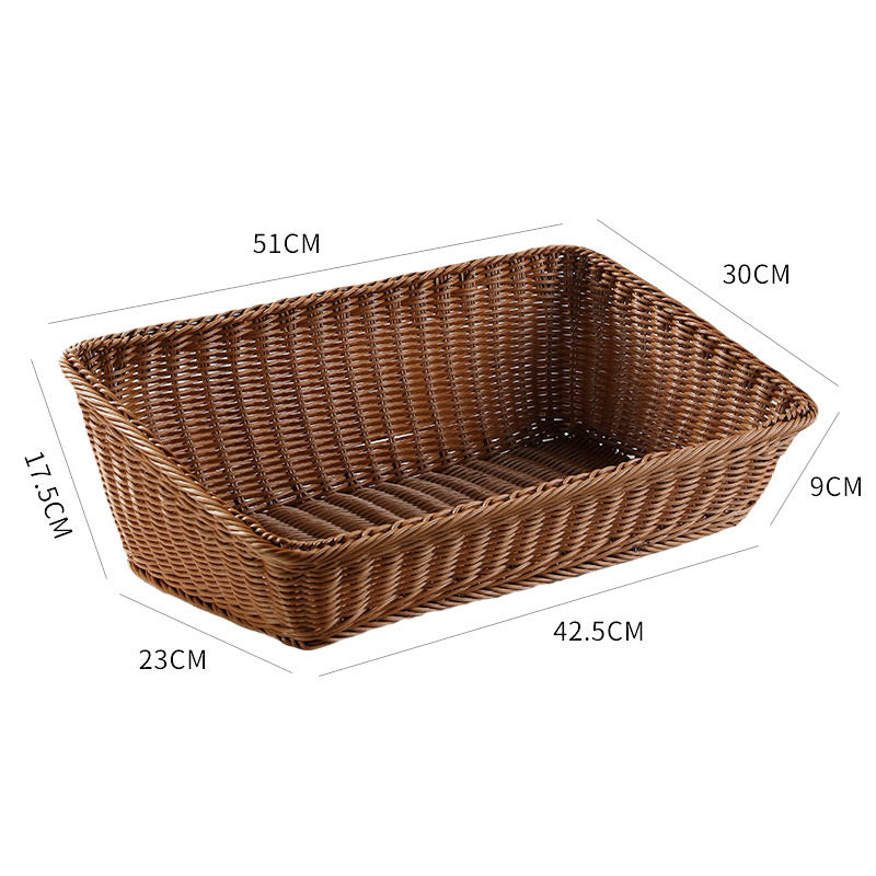 Unisex Tragbare Aufbewahrungskiste aus geflochtenem Rattan Karnz