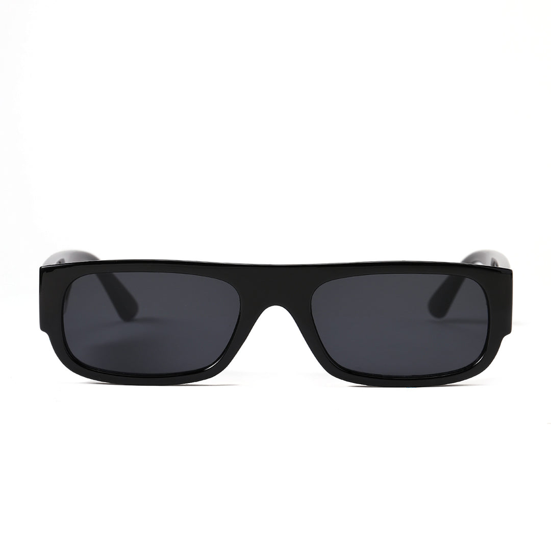 Damen stilvolle Vintage-Sonnenbrille mit transparentem Rahmen und leicht getönten Gläsern Karnz