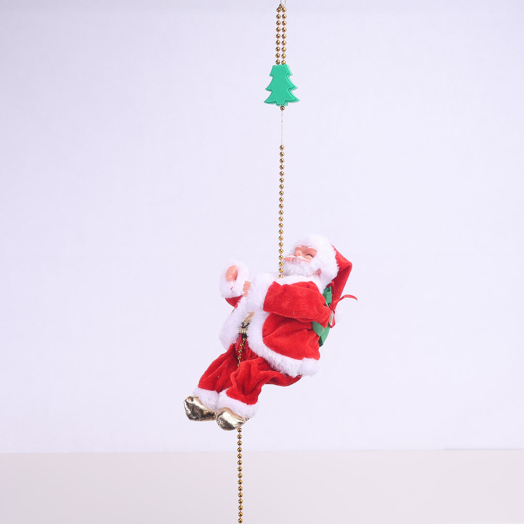 Dekorative Weihnachtsmann Figur mit Reflexionsschmuck