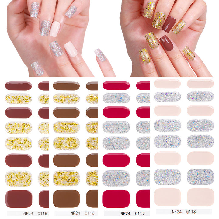 Funkelnde Gel-Nagelwickel
