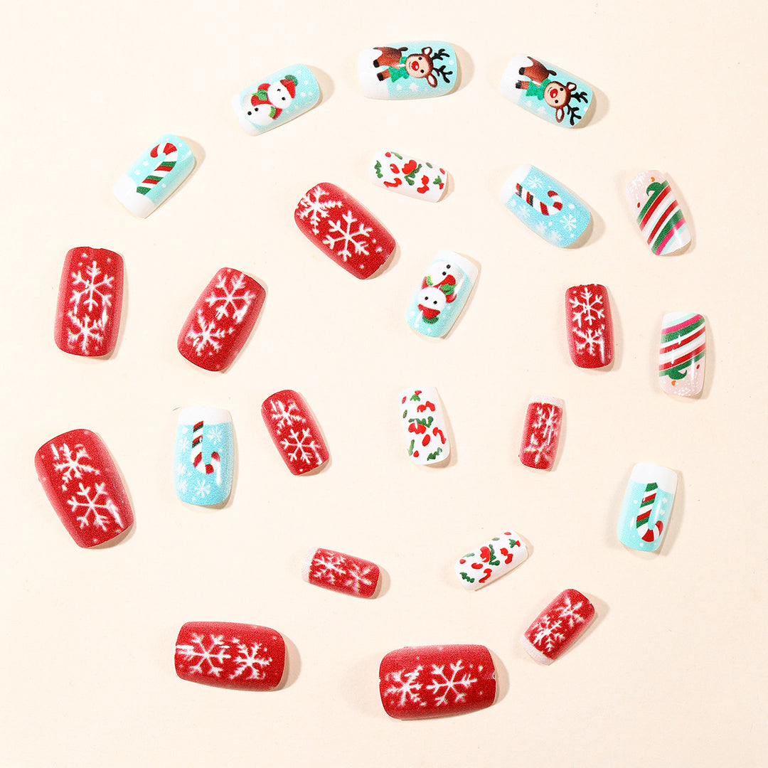 Künstlerische Weihnachts-Themen 3D Nagelkunstverlängerungen Karnz