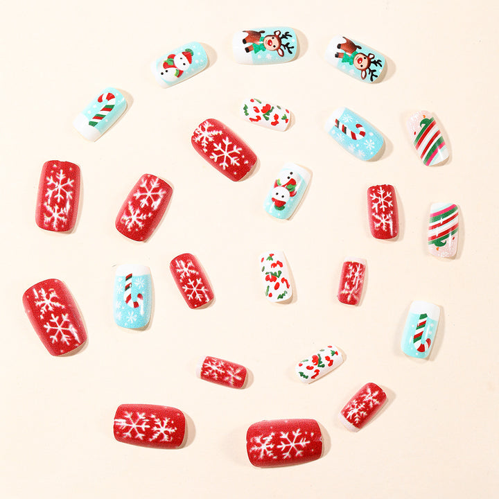 Künstlerische Weihnachts-Themen 3D Nagelkunstverlängerungen Karnz