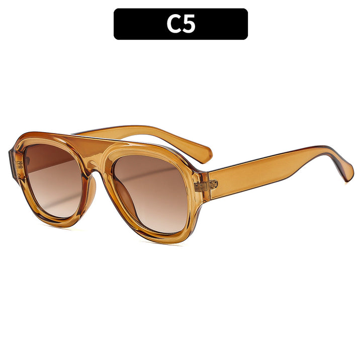 Retro-inspirierte dicke Rahmen-Sonnenbrille