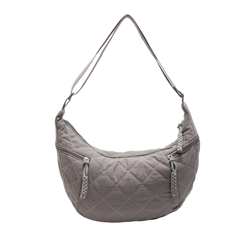 Gepolsterte weiche Stoff Hobo-Handtasche Karnz
