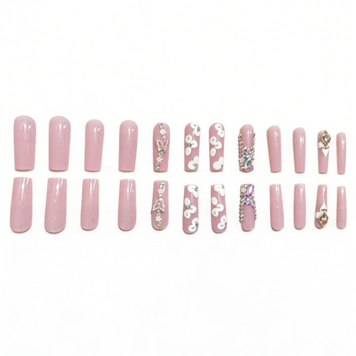 Luxus 3D Floral Press-On Nails Set Karnz